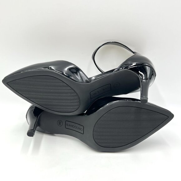 Bandolino Womens Size 8 Ginata Black Vegan Patent‎ D'Orsay Heels Pumps Shoes - Picture 9 of 14